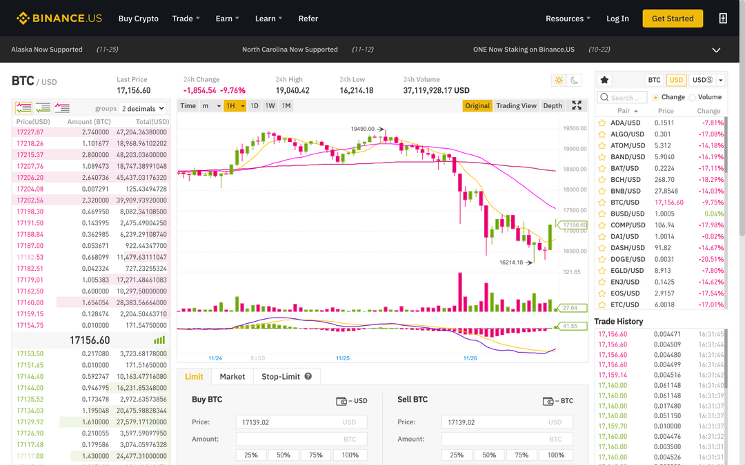 Binance US 2021 Review App Fees Vs Coinbase CoinBeast Exchange Review
